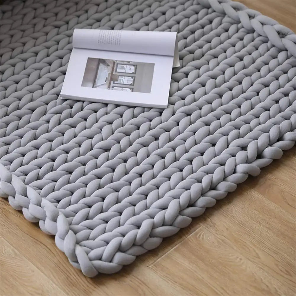 Chunky Knit Handmade Weighted Throw – Ultra-bequeme & stilvolle Decke