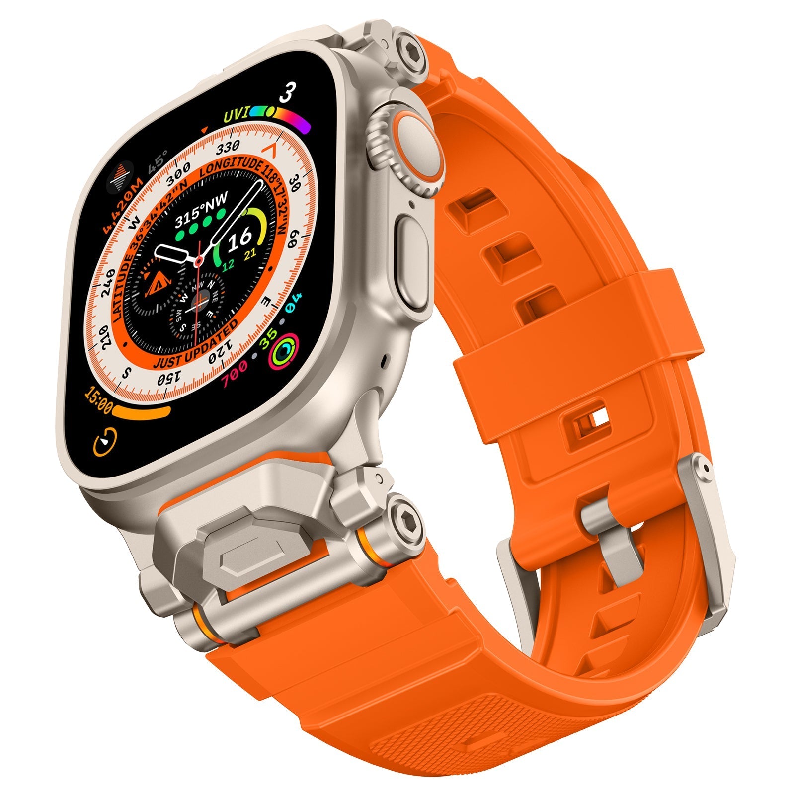 Explorer FKM 2.0 Rubber Band Voor Apple Watch