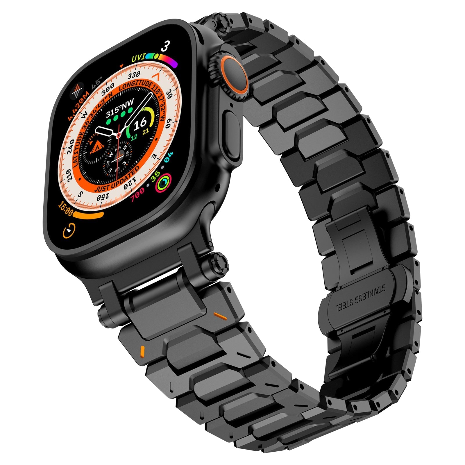 Bracelet en acier inoxydable Explorer pour Apple Watch