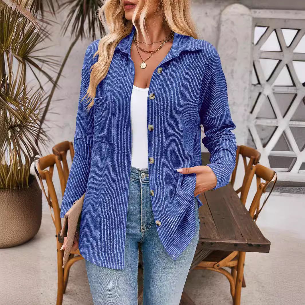 Claire™ - Stripet langermet bluse