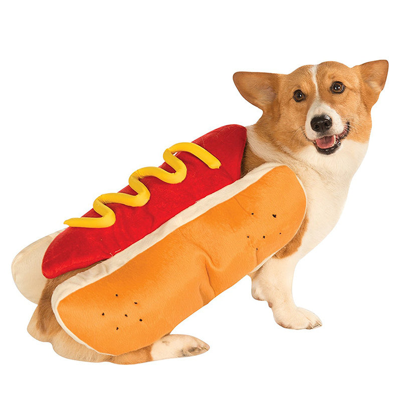 Costume de hot-dog brûlant pour animal de compagnie