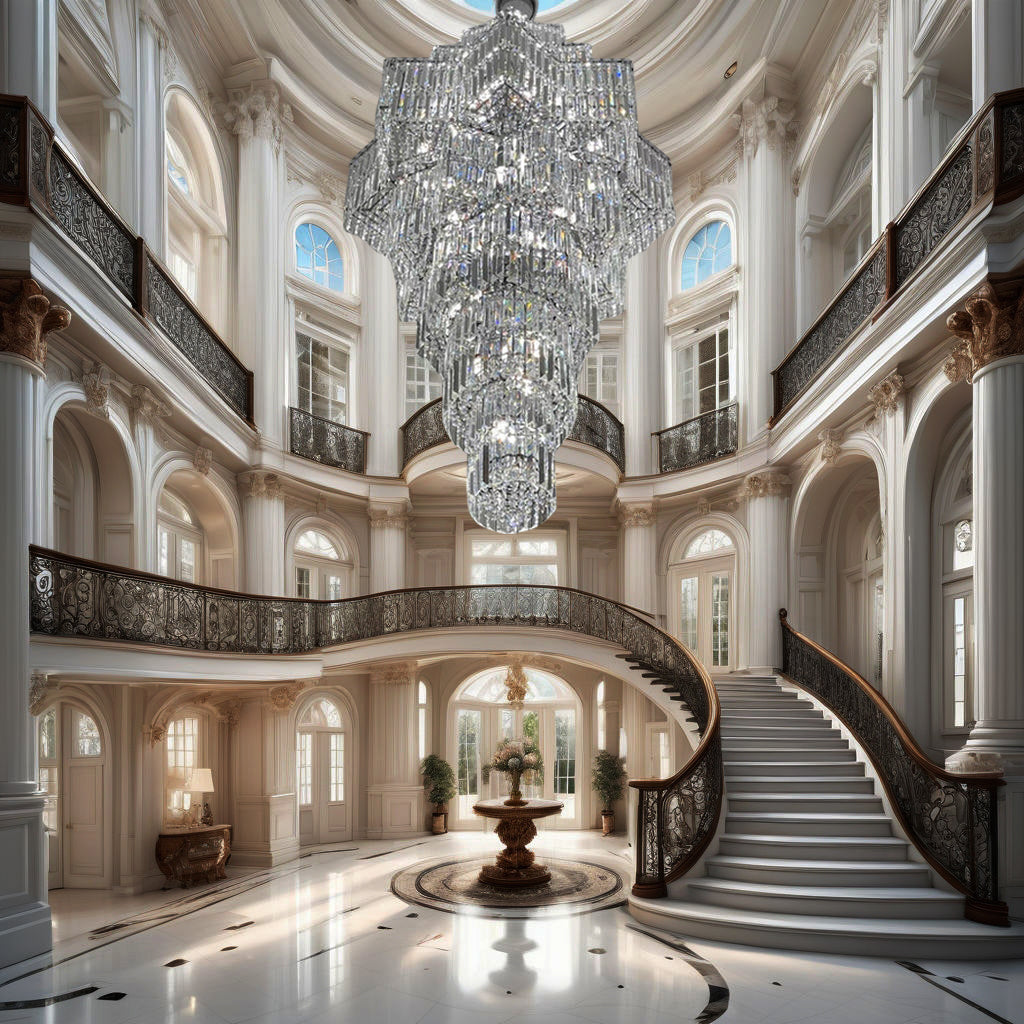 Ethereal Icefall Crystal Chandelier