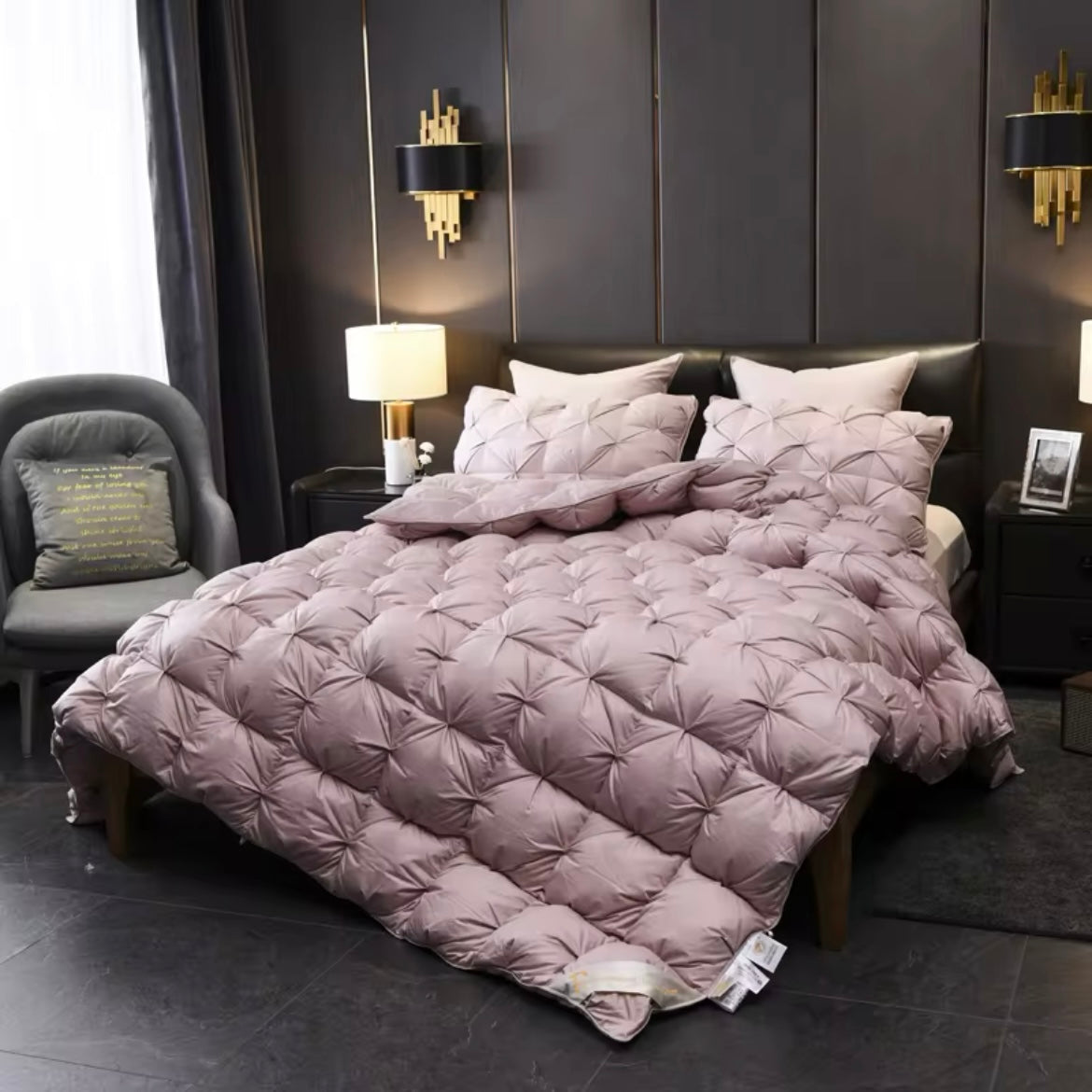 Splendore Lilac Goose Down Comforter