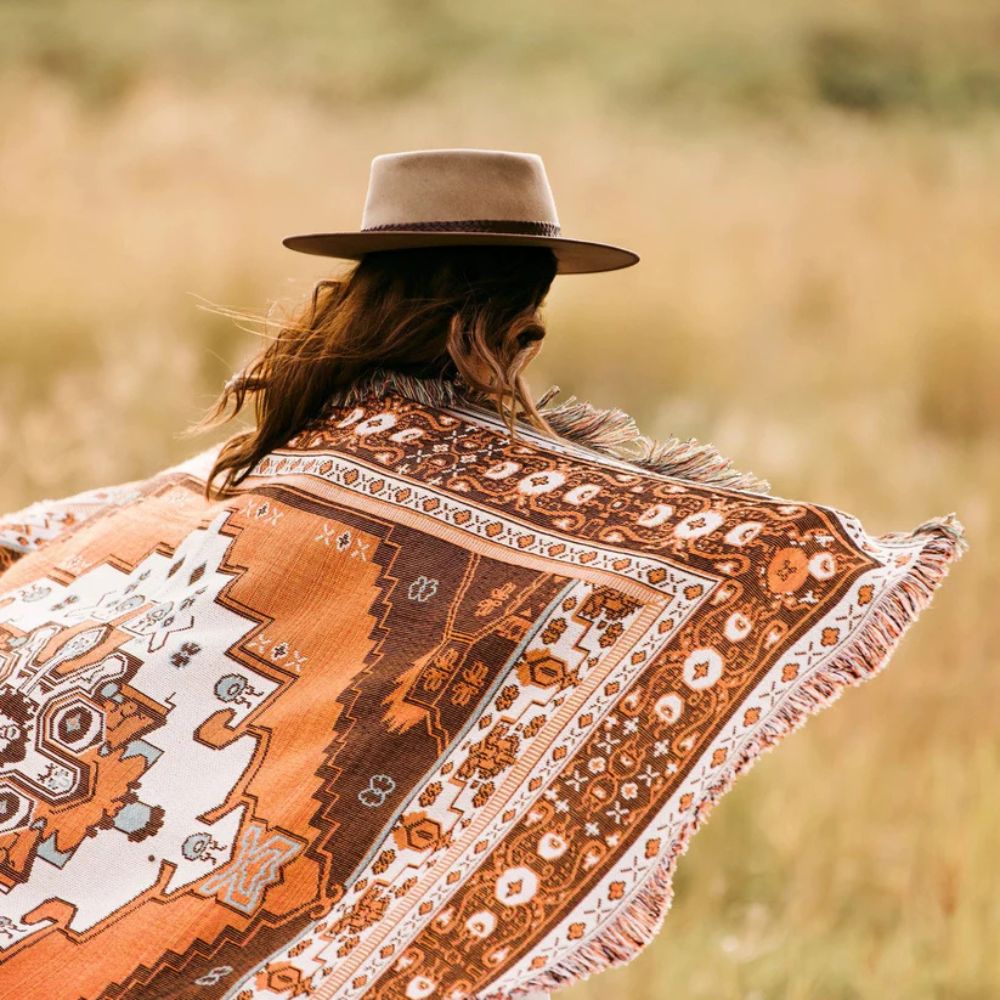 Boho Chic Mønstret Kastetæppe