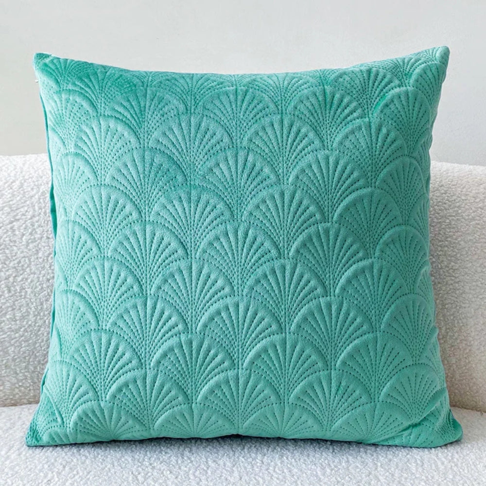 Coastal Velvet Shell Cushion Cover