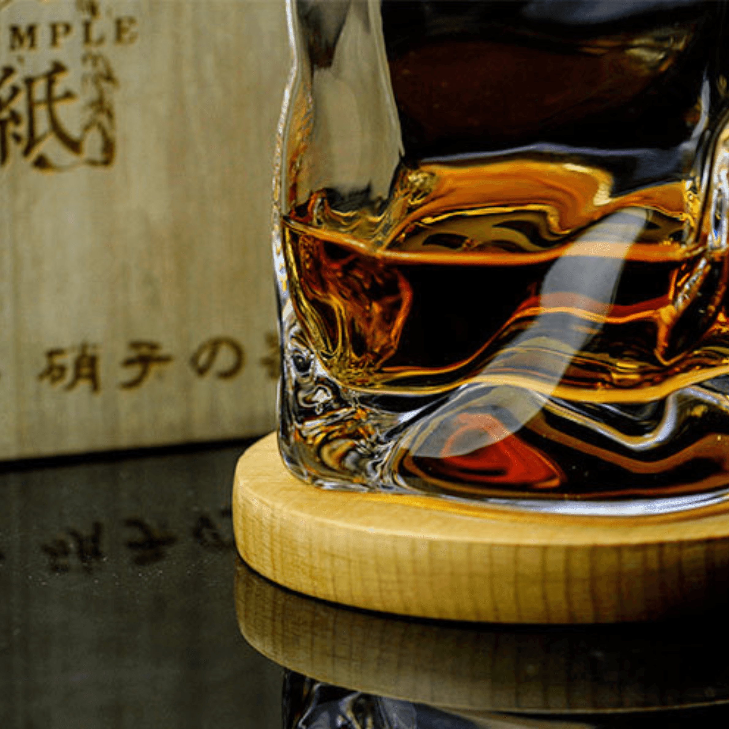 Bicchiere da whisky in vetro crumple Edo Kiriko giapponese