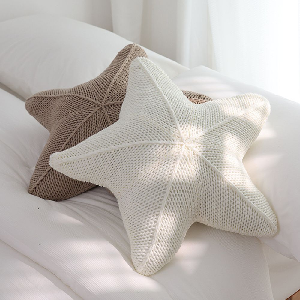 Starfish Hand-Knitted Cushion