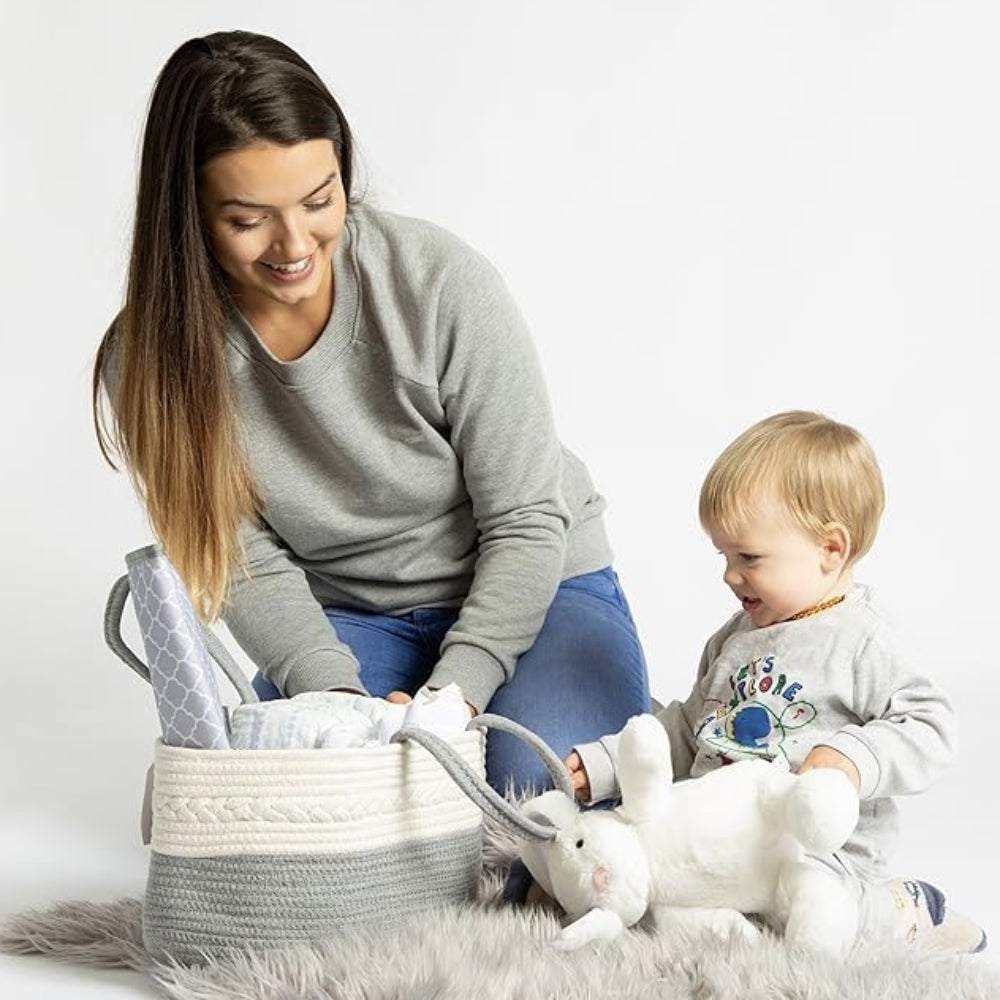 Flettet Grå Baby Essentials Organiser