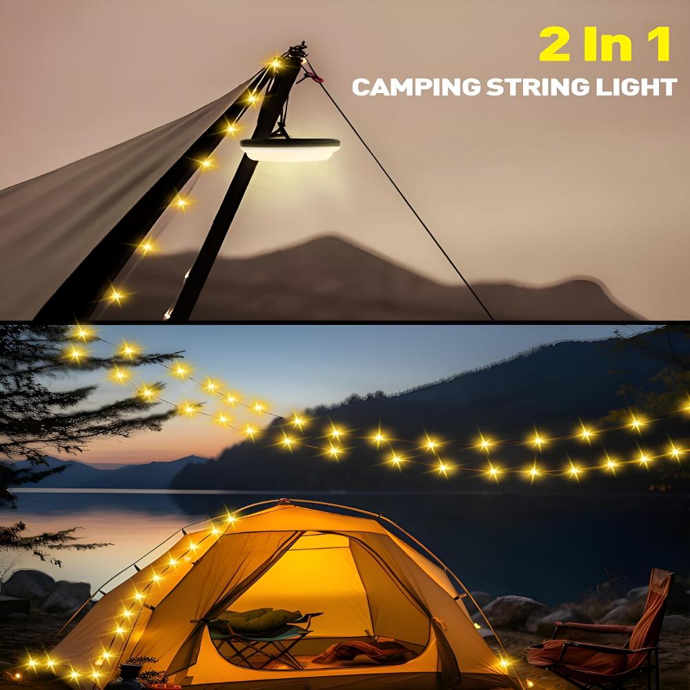 Corda de Luzes de Camping Roll & Glow