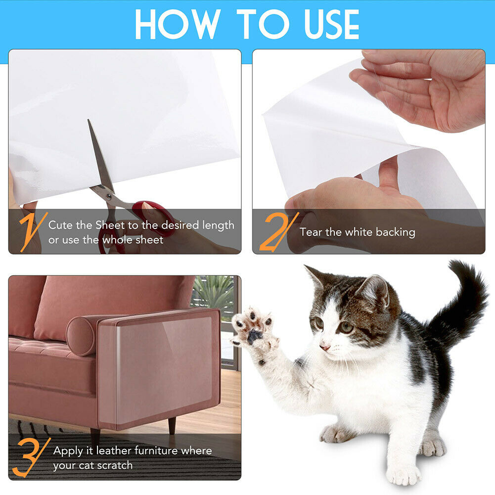 8PC Cat Scratch Furniture Protector Guards Anti-rids Couch Protector Pads