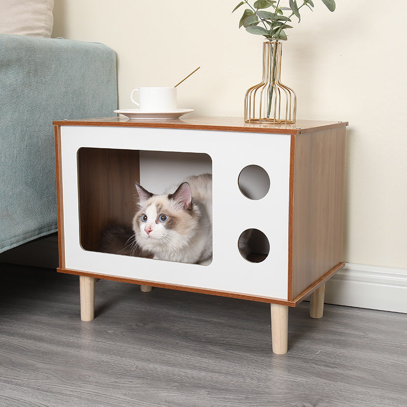 WoodNest Pet Bed & Sängbord Combo