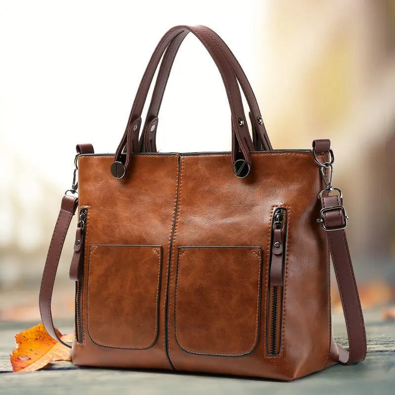 Raya™ - Vintage Leather Shoulder Bag