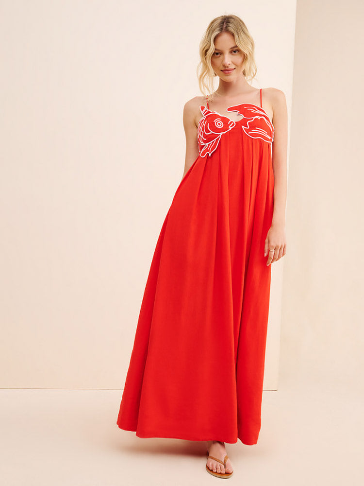 NEMO | Elegant Linen Blend Maxi Dress