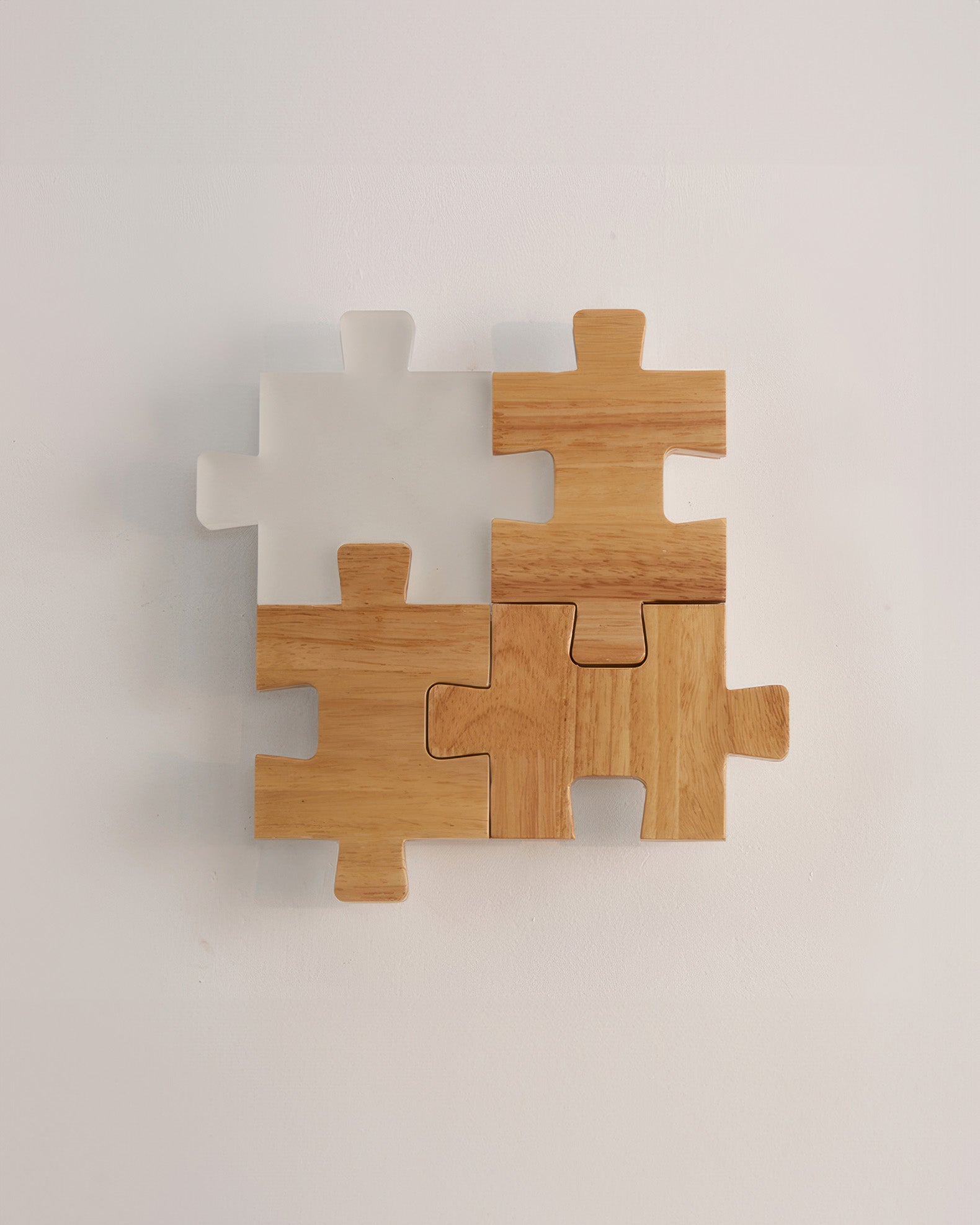 Lampada da parete a LED con luce a puzzle in legno nordico