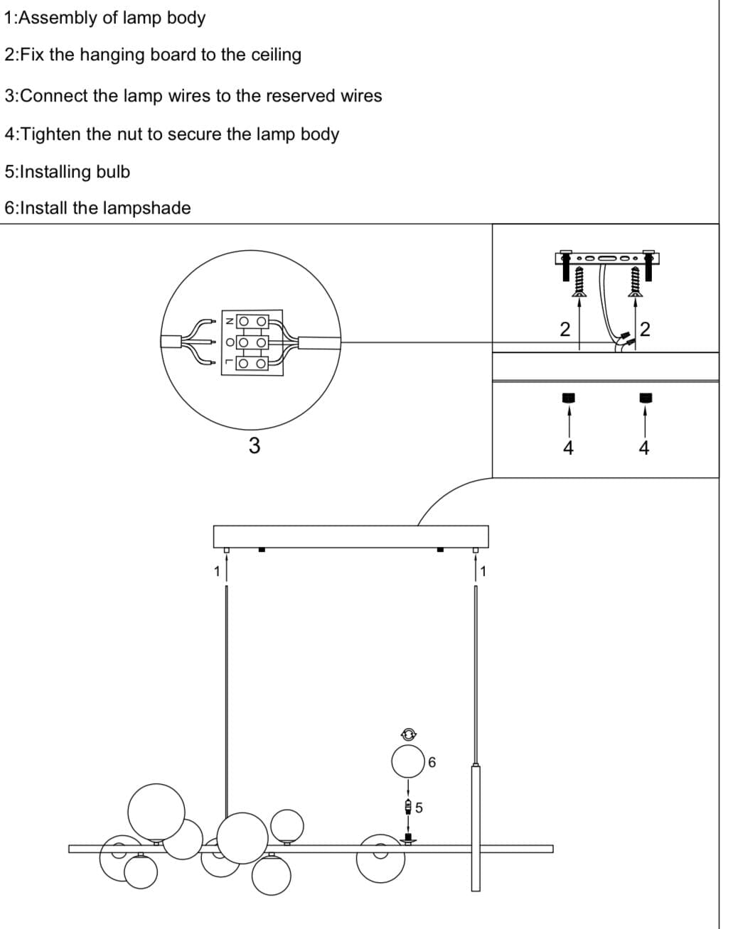 Amelia Glass Chandelier