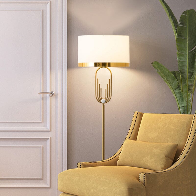 Golden Art Deco Floor Lamp