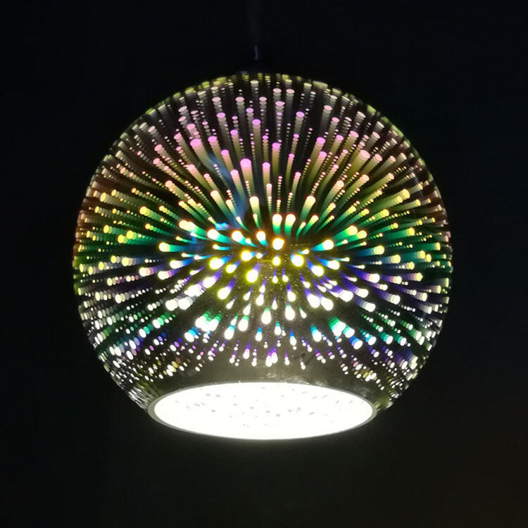 Modern Creative 3D Colorful Fireworks Glas 1-Light Dome Pendel Light lamp