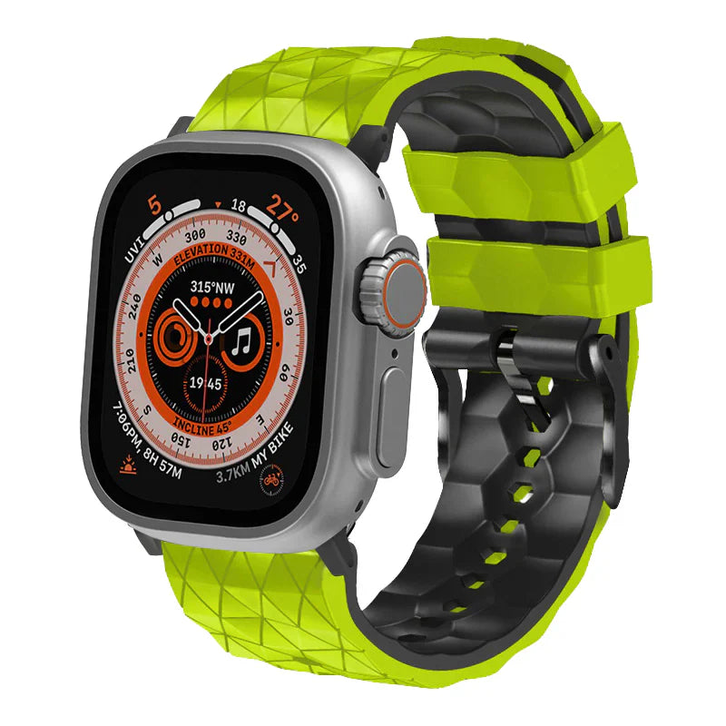 Two-color Football Pattern Sport Silicone Band For Apple Watch