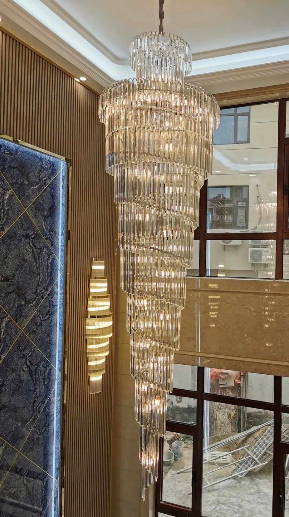 Eustone Spiral Crystal Chandelier