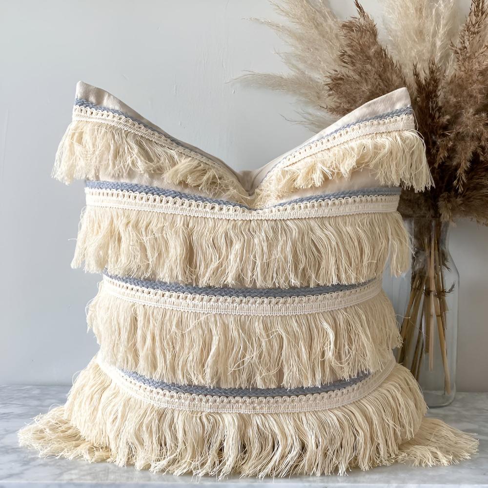 Bohemian Fringe Tassel Pude Covers