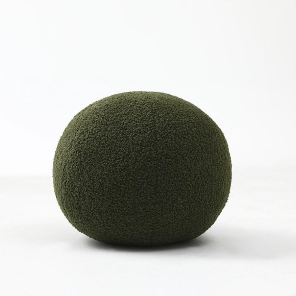 Plush Ball Shaped Boucle Cushion