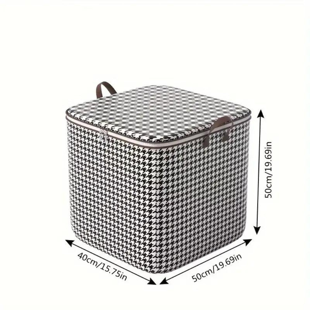 Caja de Almacenamiento Plegable de Houndstooth