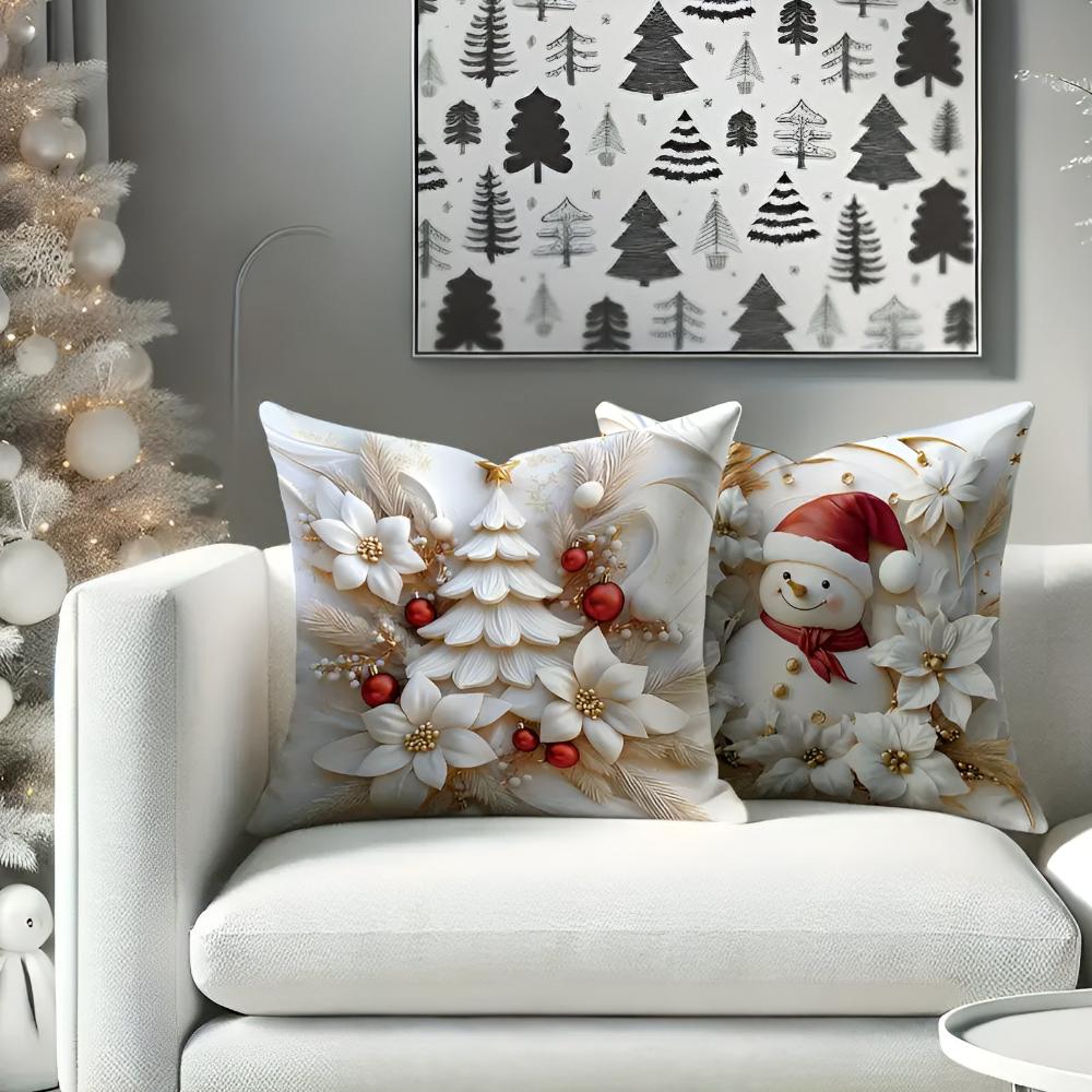 Christmas Charm Velvet Cushion Covers | Set of 4