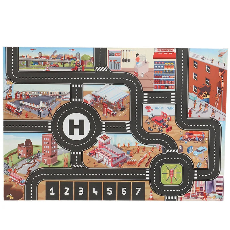 Biläventyr - Magic City Playmat™ - City Car Lekmatta