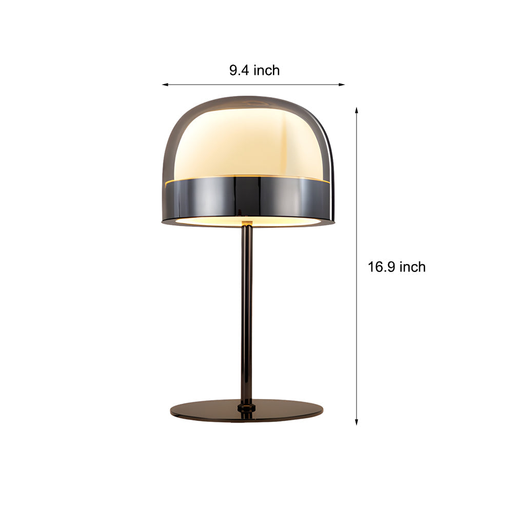 Equatore - Lampada da tavolo in vetro con luce notturna a due strati