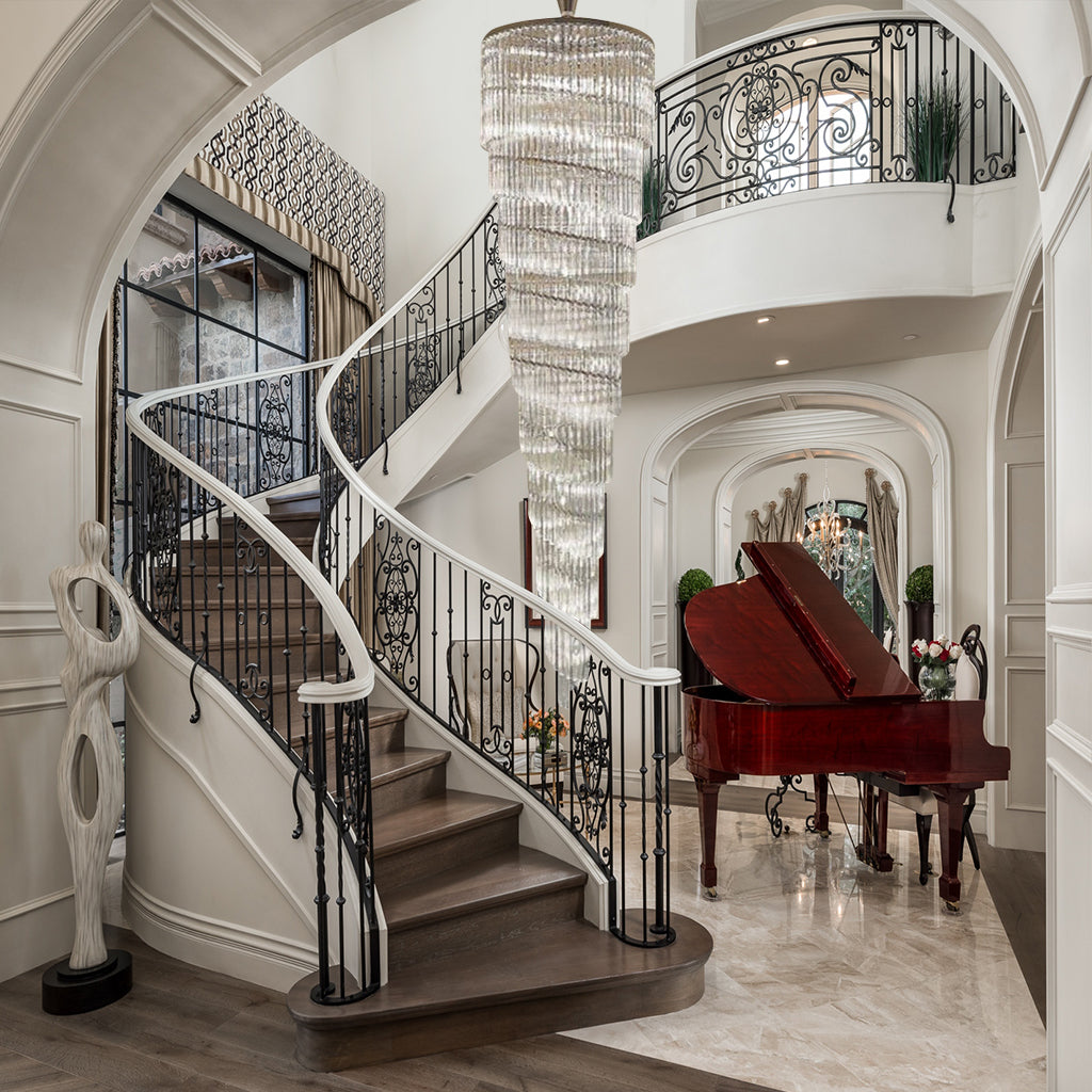 Eustone Spiral Crystal Chandelier