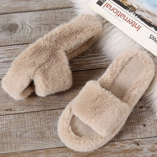 Alicia Faux Fur Slippers