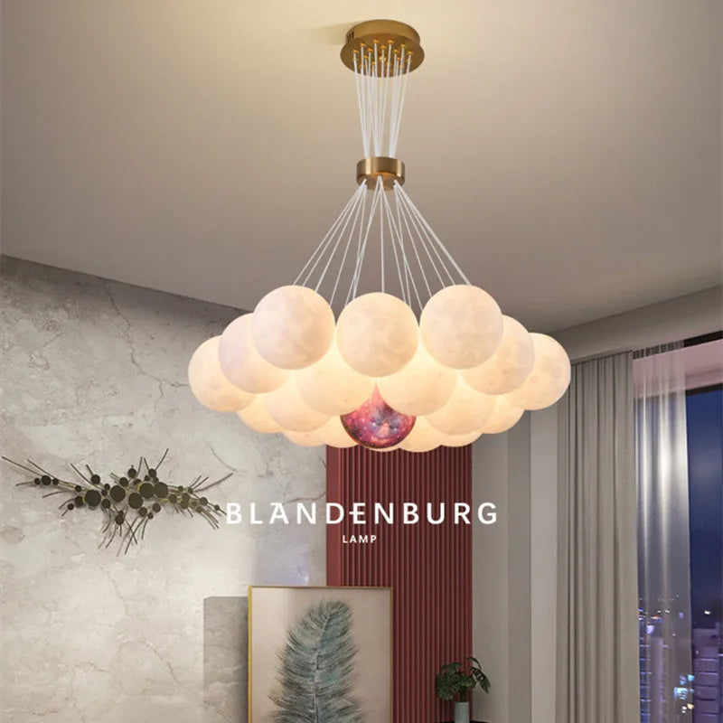 Bubble Planets Chandelier