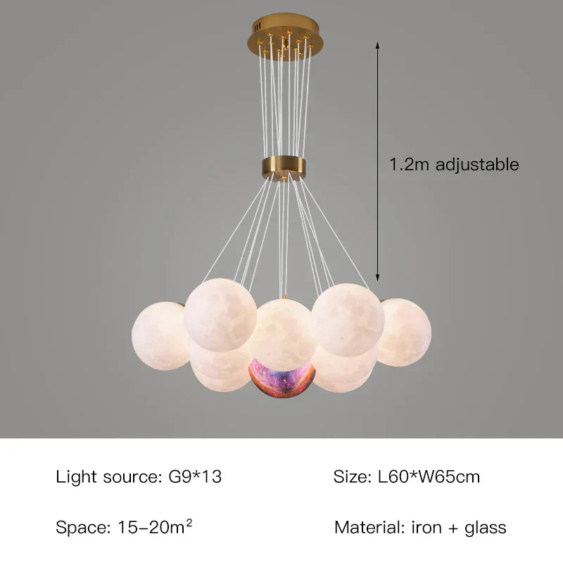 Bubble Planets Chandelier