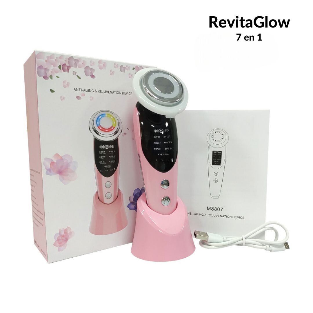 Multifunction device for facial care: firming and enhancing radiance