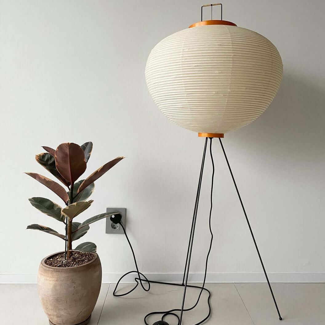 Rice paper floor lamp