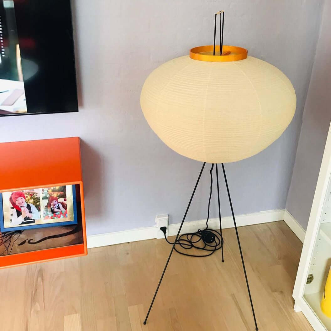 Rice paper floor lamp