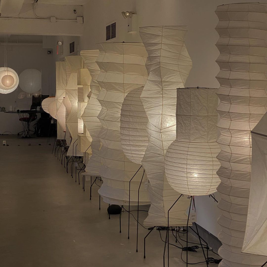 Rice paper floor lamp