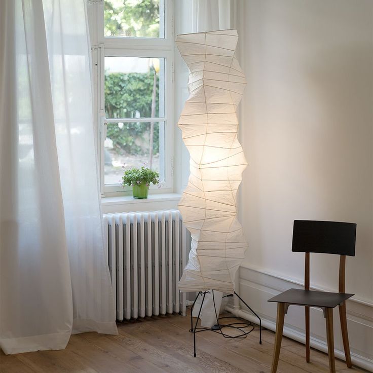 Rice paper floor lamp