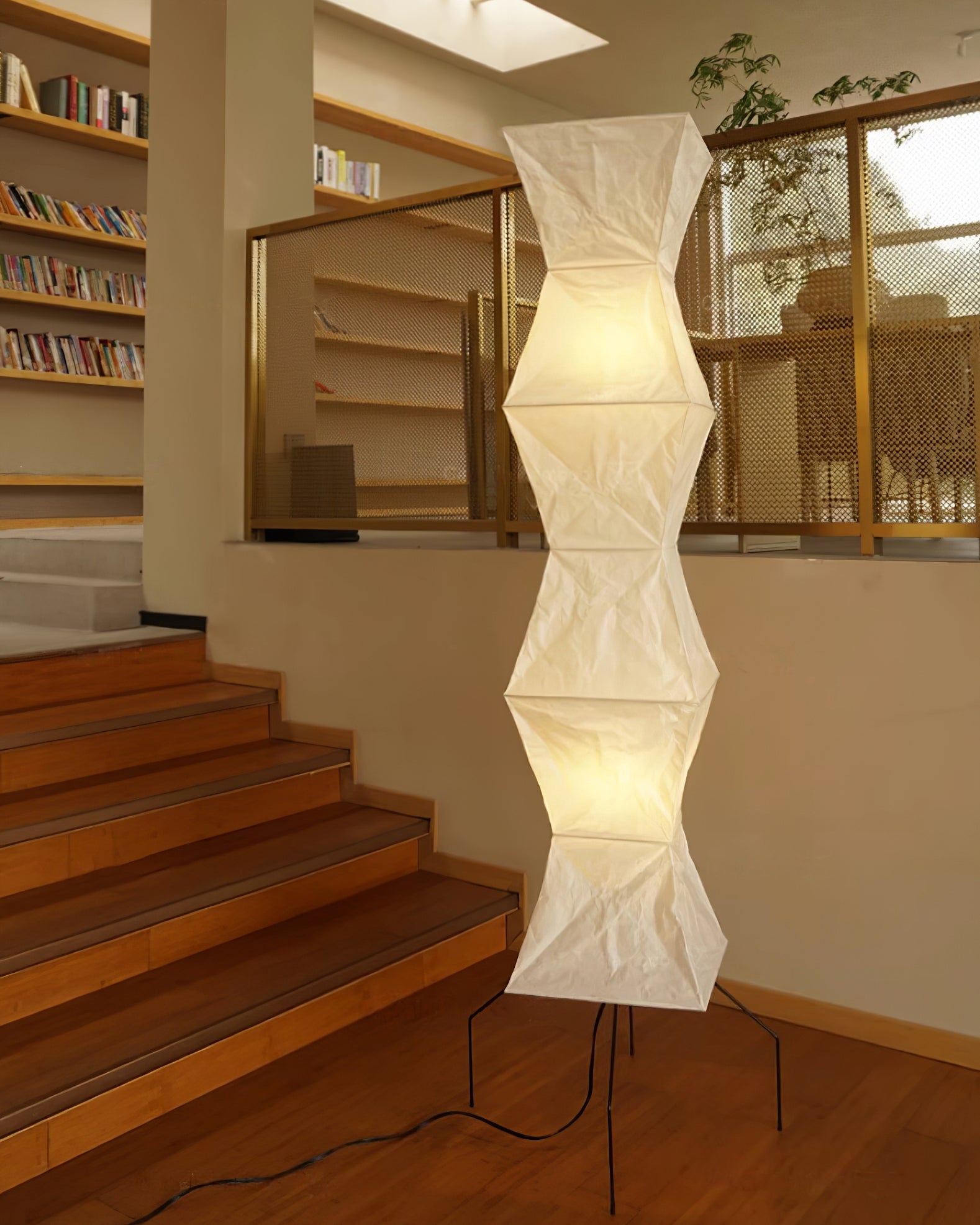 Rice paper floor lamp