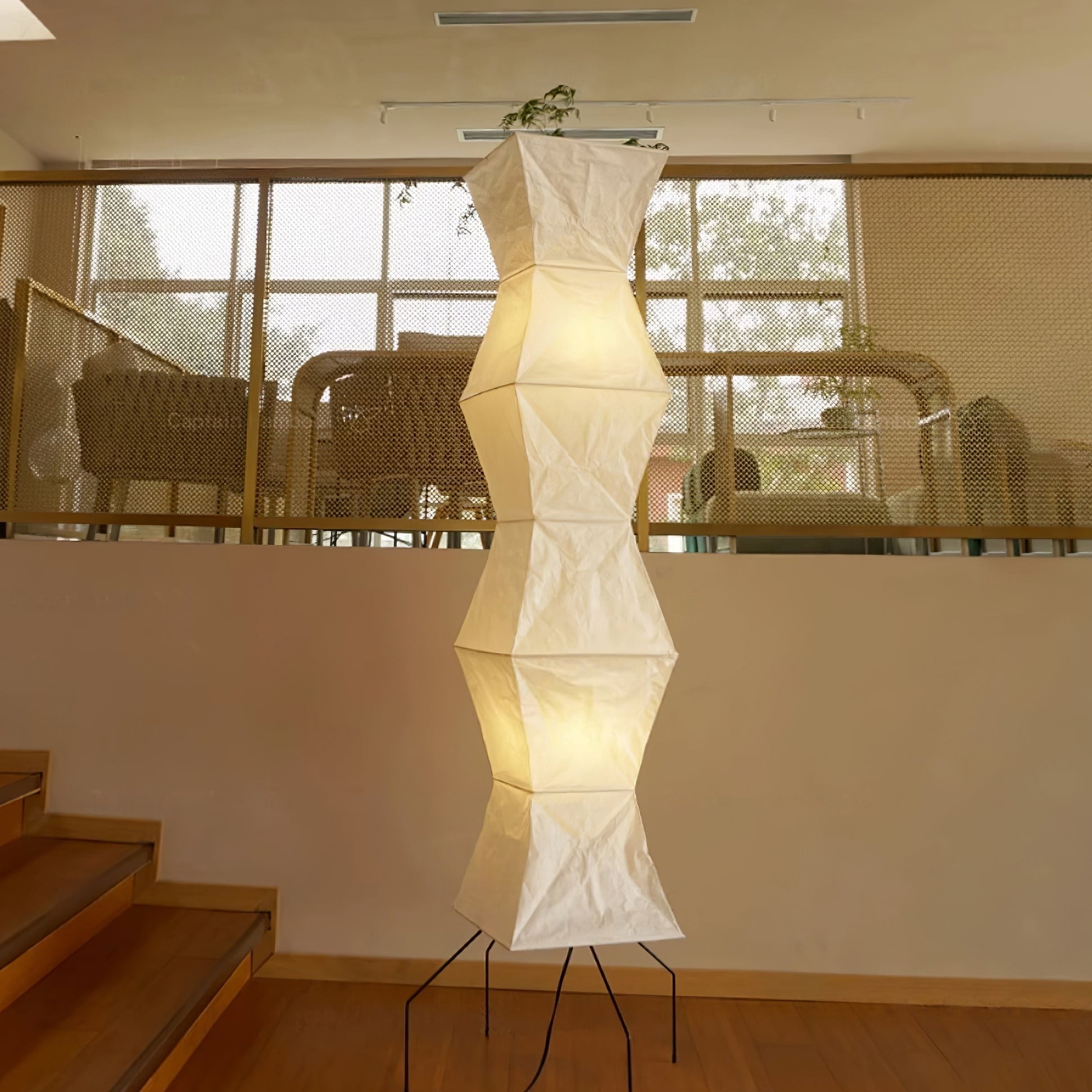 Rice paper floor lamp