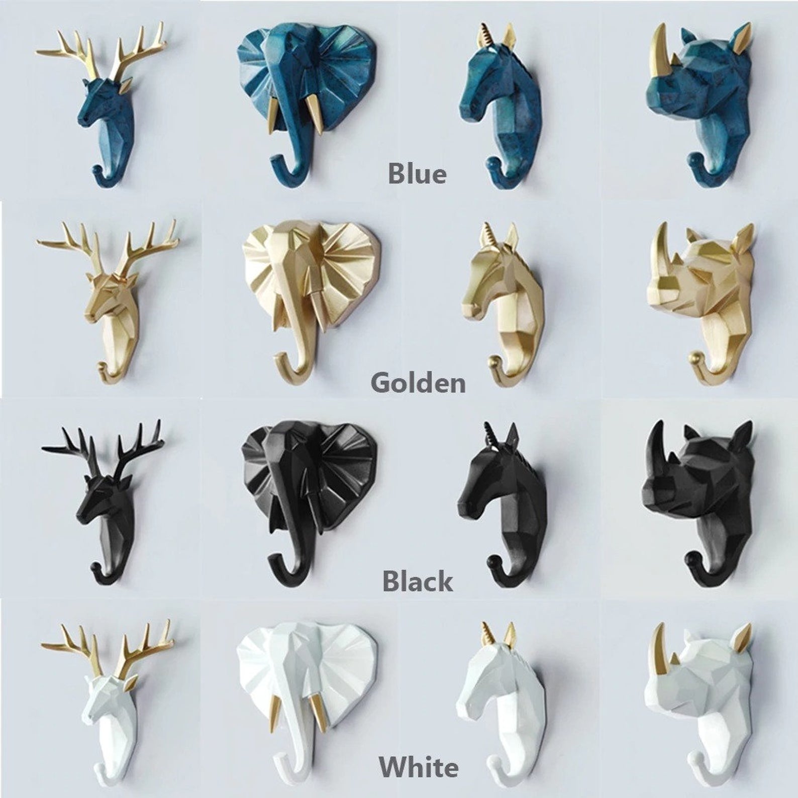 Geometric Wildlife Wall Hook