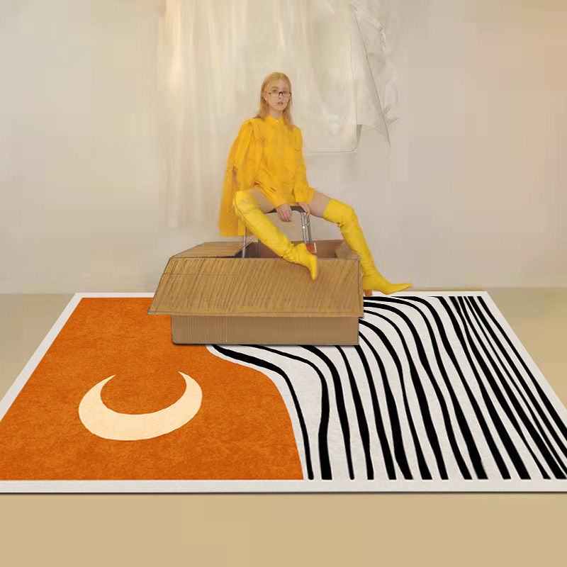 Tapis artistique soleil et lune, pour salon, chambre à coucher, porte, décor de zone