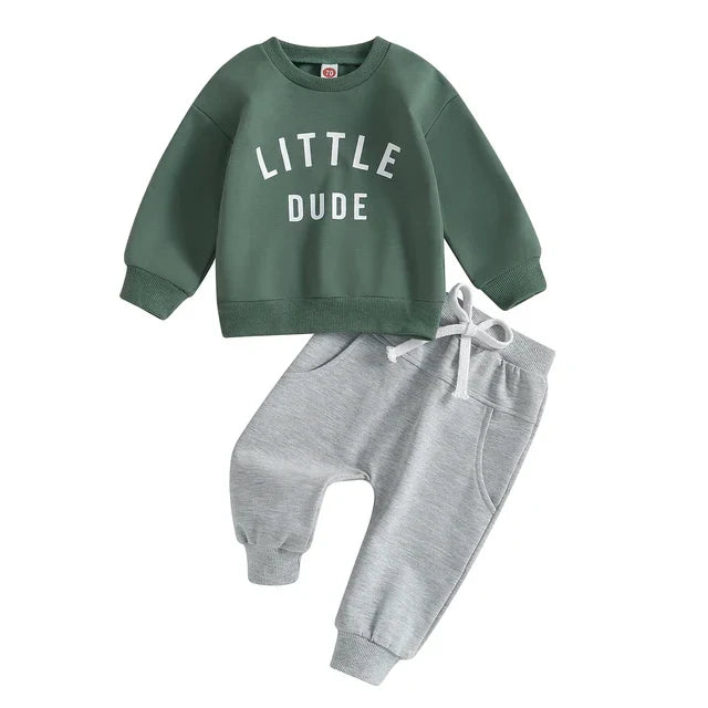 Mini Fashion™ - Tuta da jogging in cotone resistente "Little Dude".