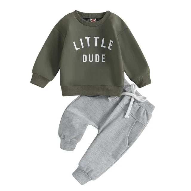 Mini Fashion™ - Tuta da jogging in cotone resistente "Little Dude".