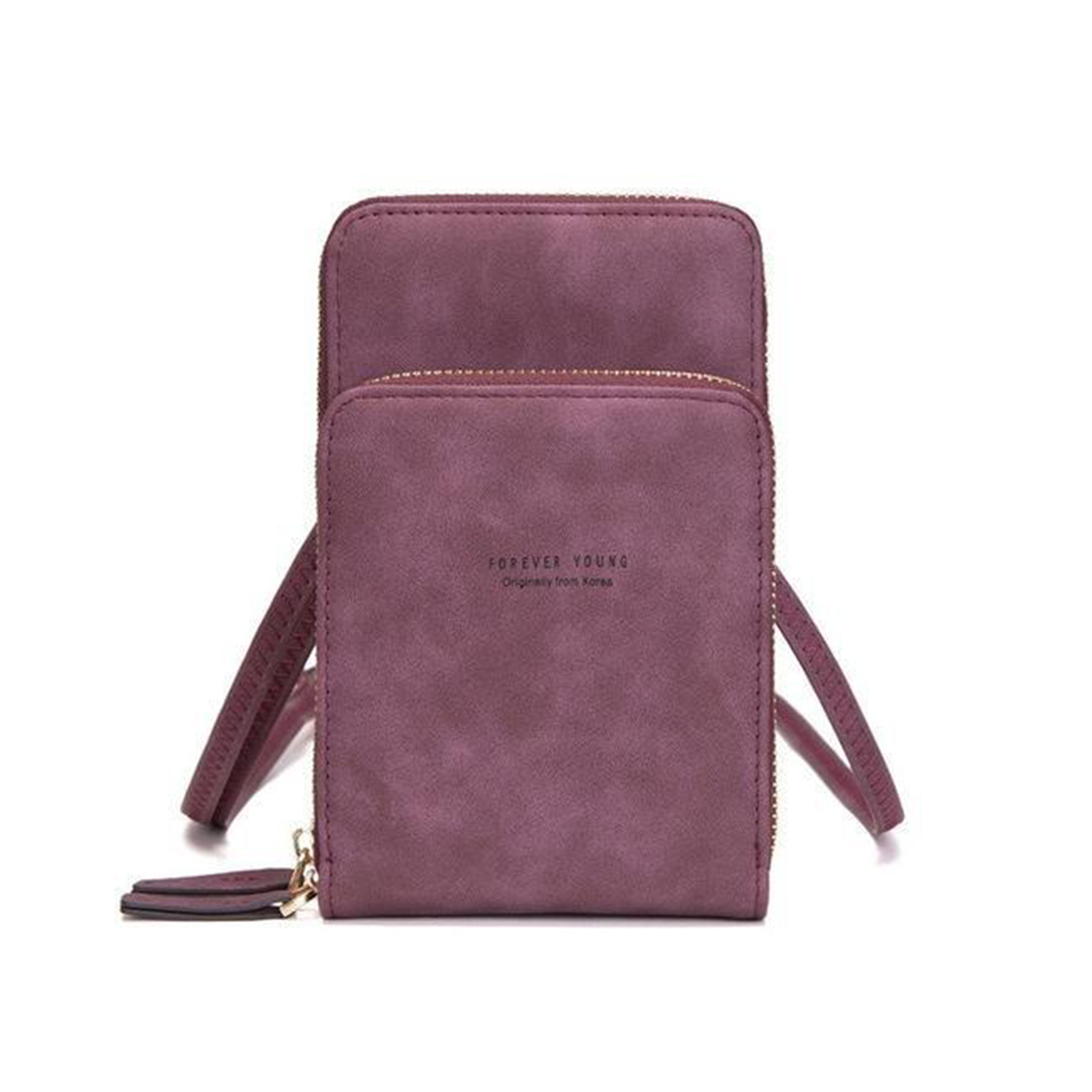 Triple Secure Leather Phone Purse: Elegance Meets Practicality