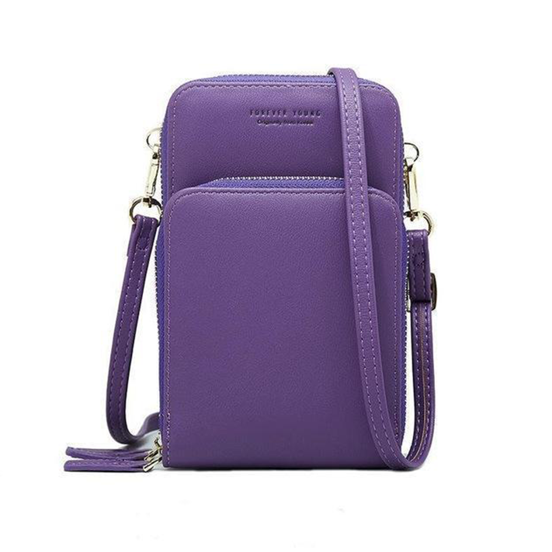 Triple Secure Leather Phone Purse: Elegance Meets Practicality