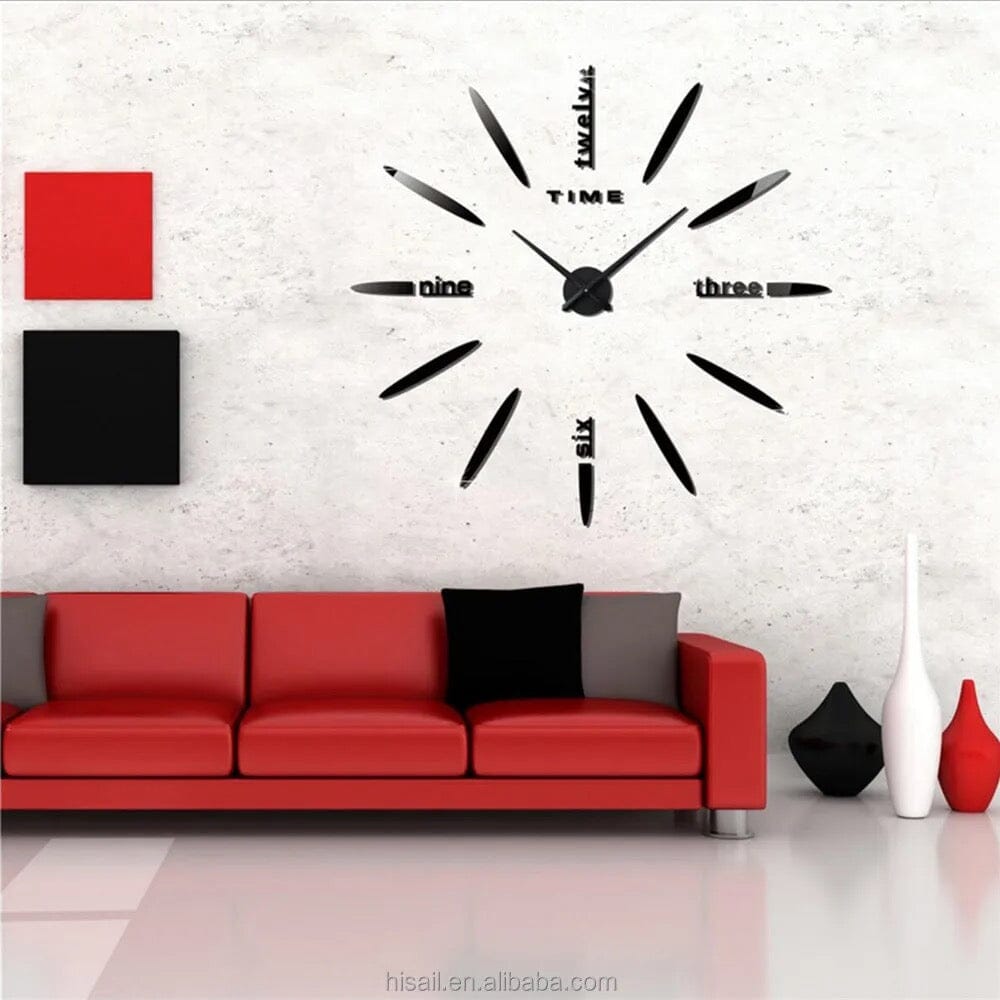 Horloge murale décorative 3D minimale