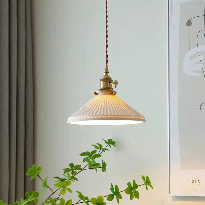 Białe ceramiczne lampy wiszące Florence