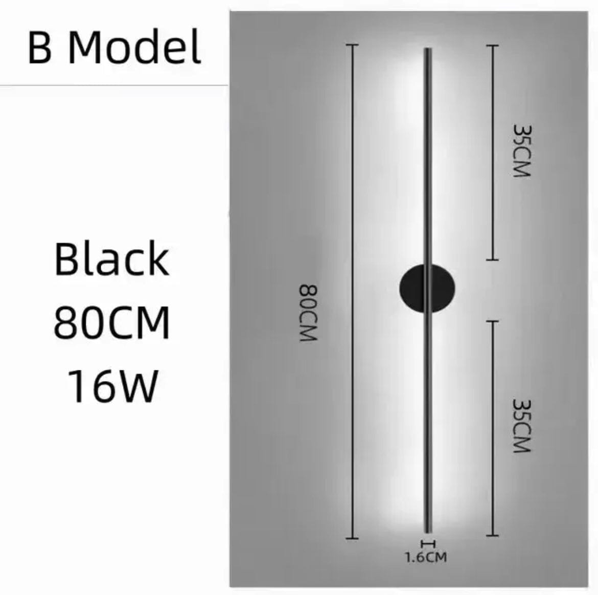 Vrimlo Black Tube Wall Lamp