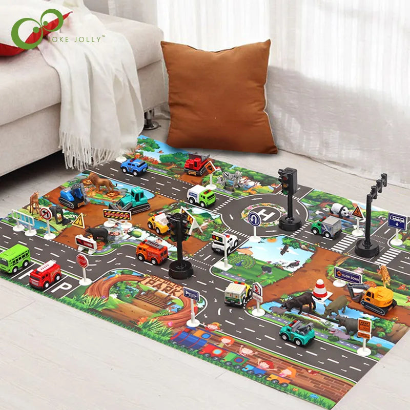 Auto-Abenteuer – Magic City Playmat™ – Spielmatte für Stadtautos